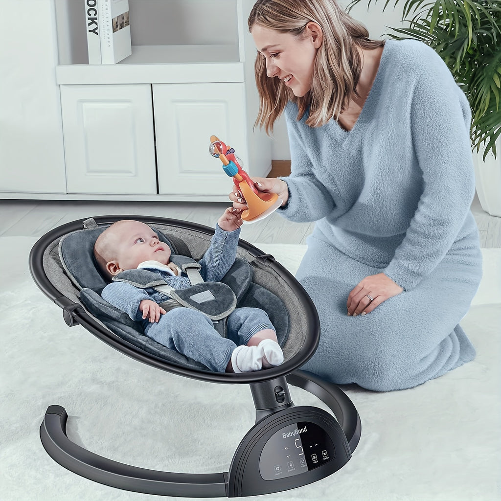 Portable Aluminum Baby Chair with 10 Lullabies & Remote Control