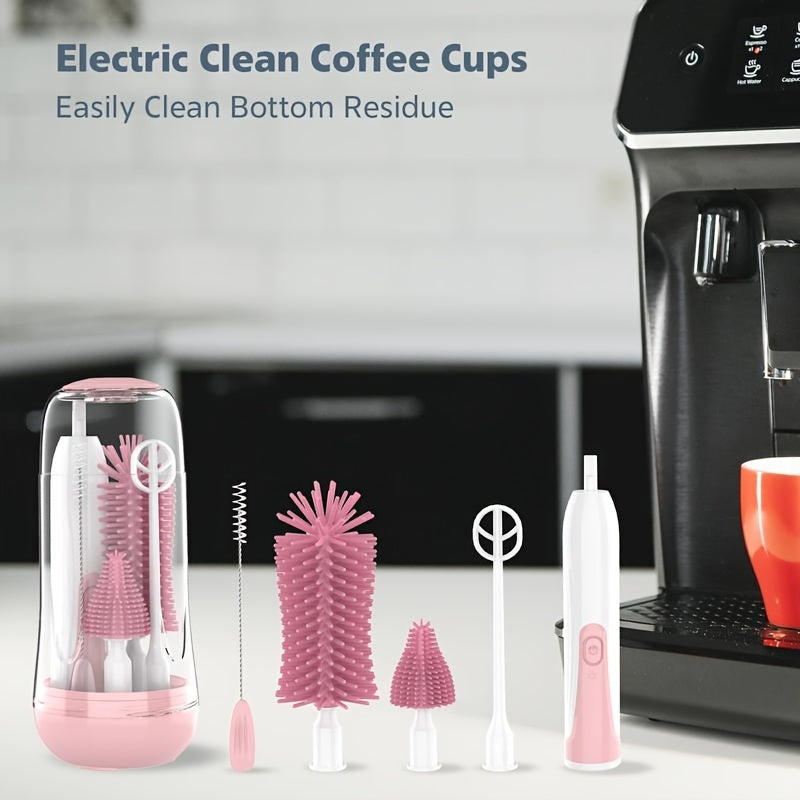 6-Piece Electric Bottle Cleaning Brush Set