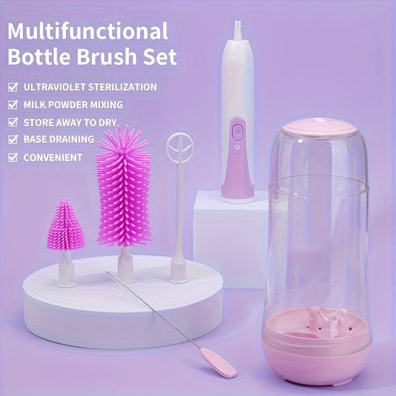 6-Piece Electric Bottle Cleaning Brush Set