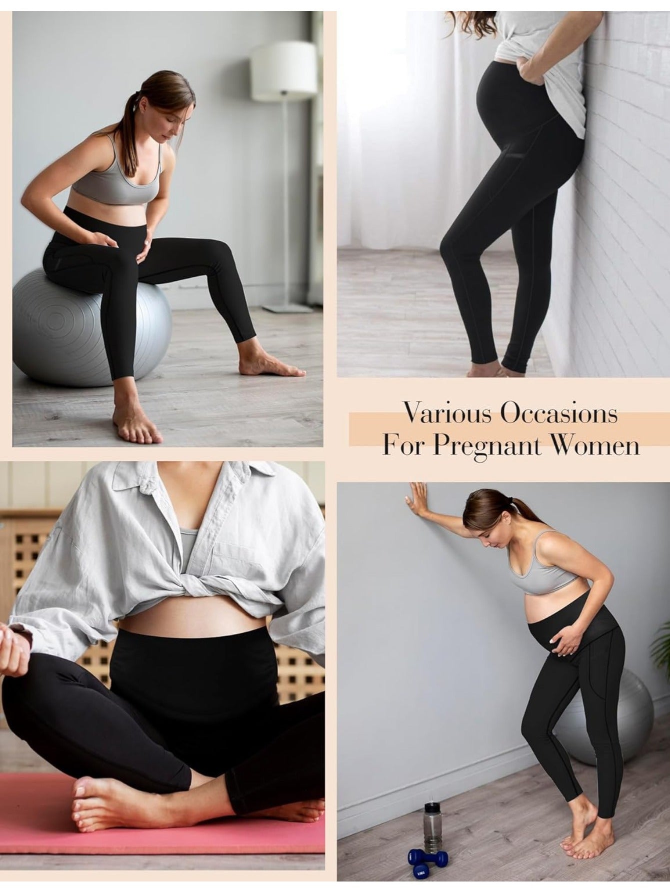 Maternity Yoga Pants with Pockets