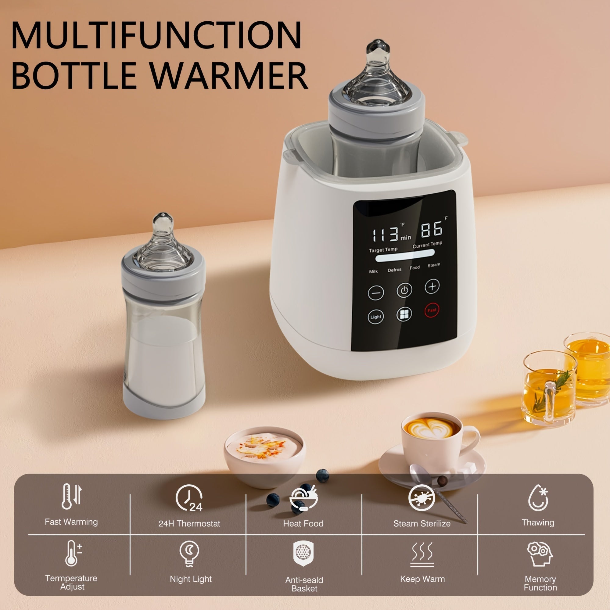 Fast Baby Bottle Warmer with Accurate Temp Control