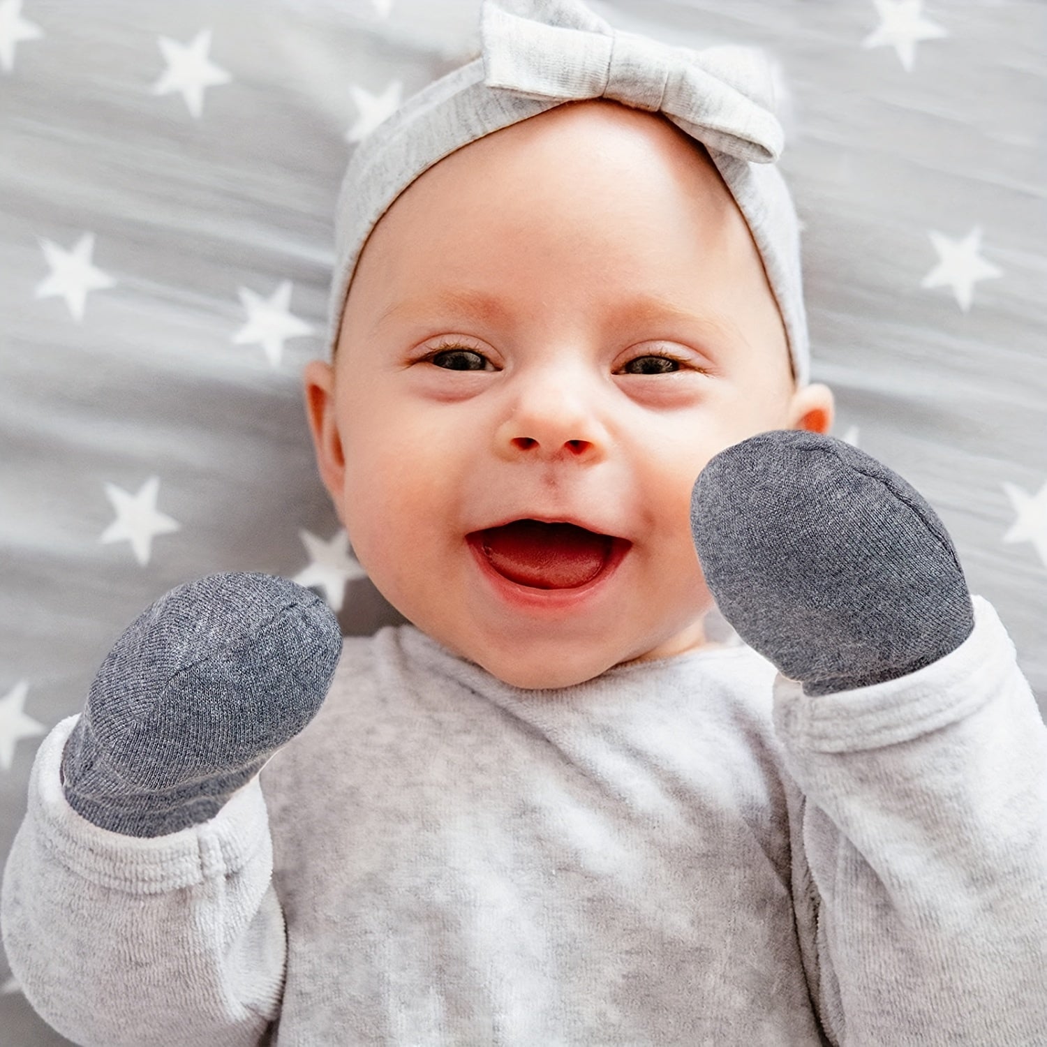 6 Pairs Newborn Cotton Mittens for Baby Boys and Girls