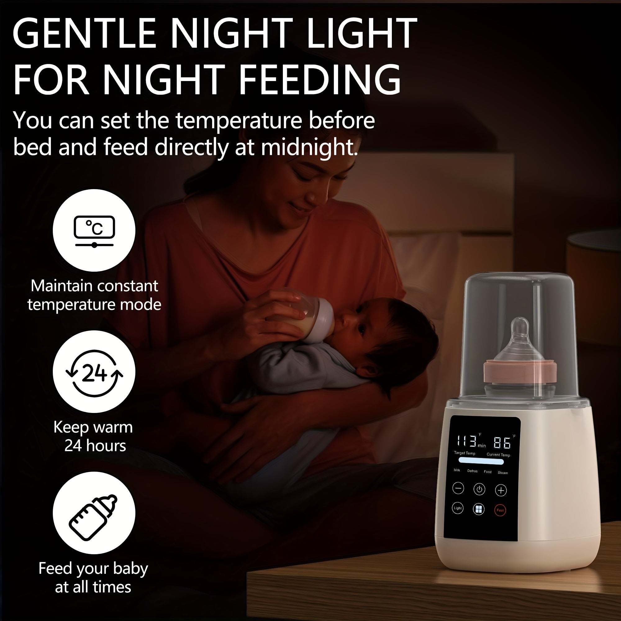 Fast Baby Bottle Warmer with Accurate Temp Control