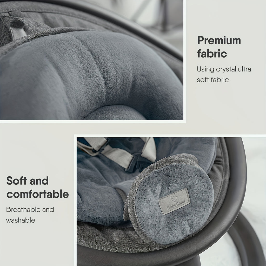 Portable Aluminum Baby Chair with 10 Lullabies & Remote Control