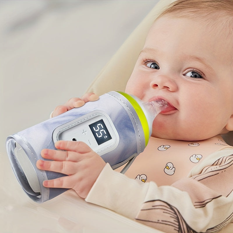 Smart Baby Bottle Warmer Sleeve - 21 Temp Settings & Memory Function