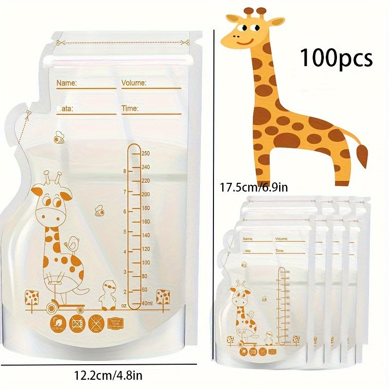 100pcs Breastmilk Storage Bags 8oz - BPA Free