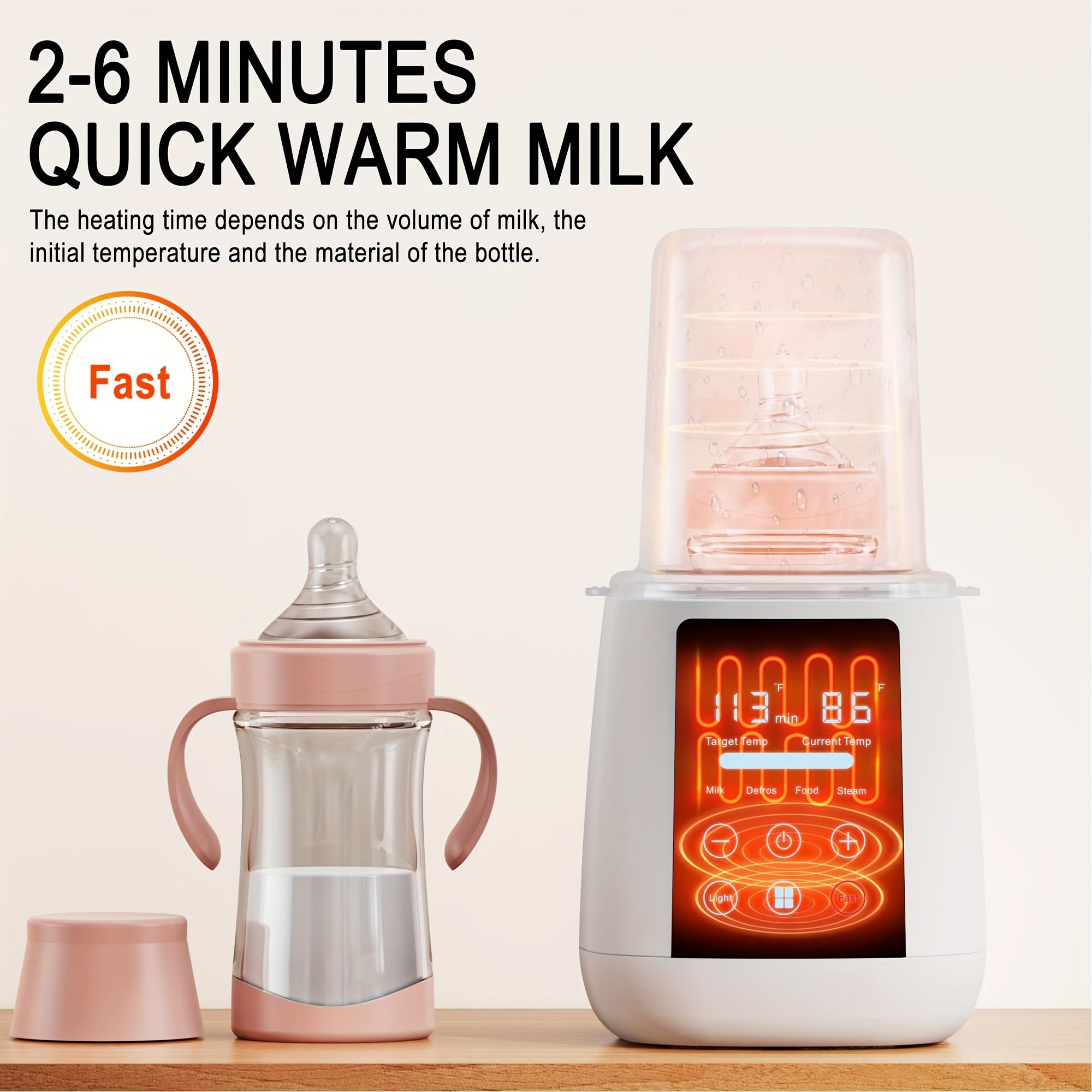 Fast Baby Bottle Warmer with Accurate Temp Control