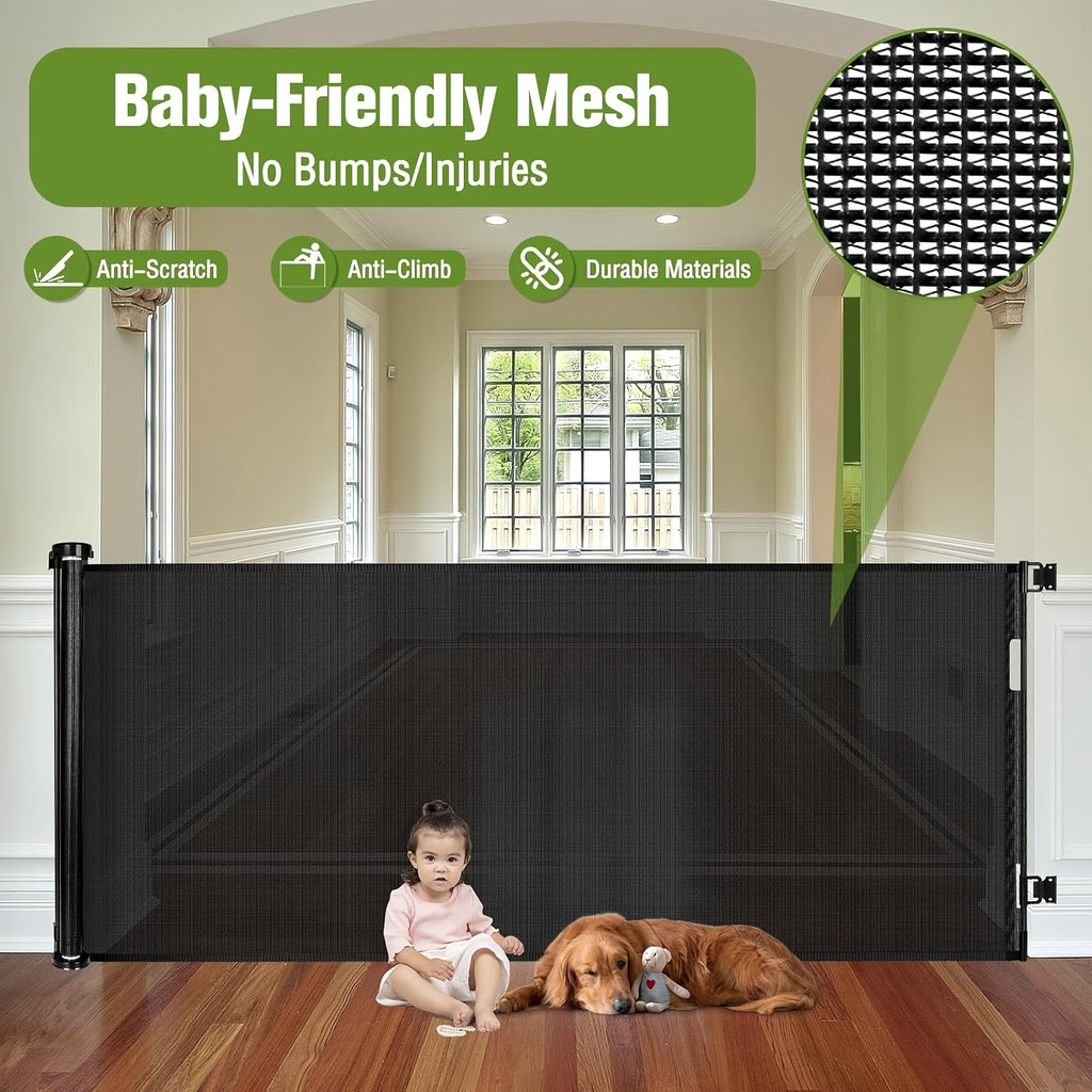 Retractable Mesh Baby Gate - Extra Wide 65\"