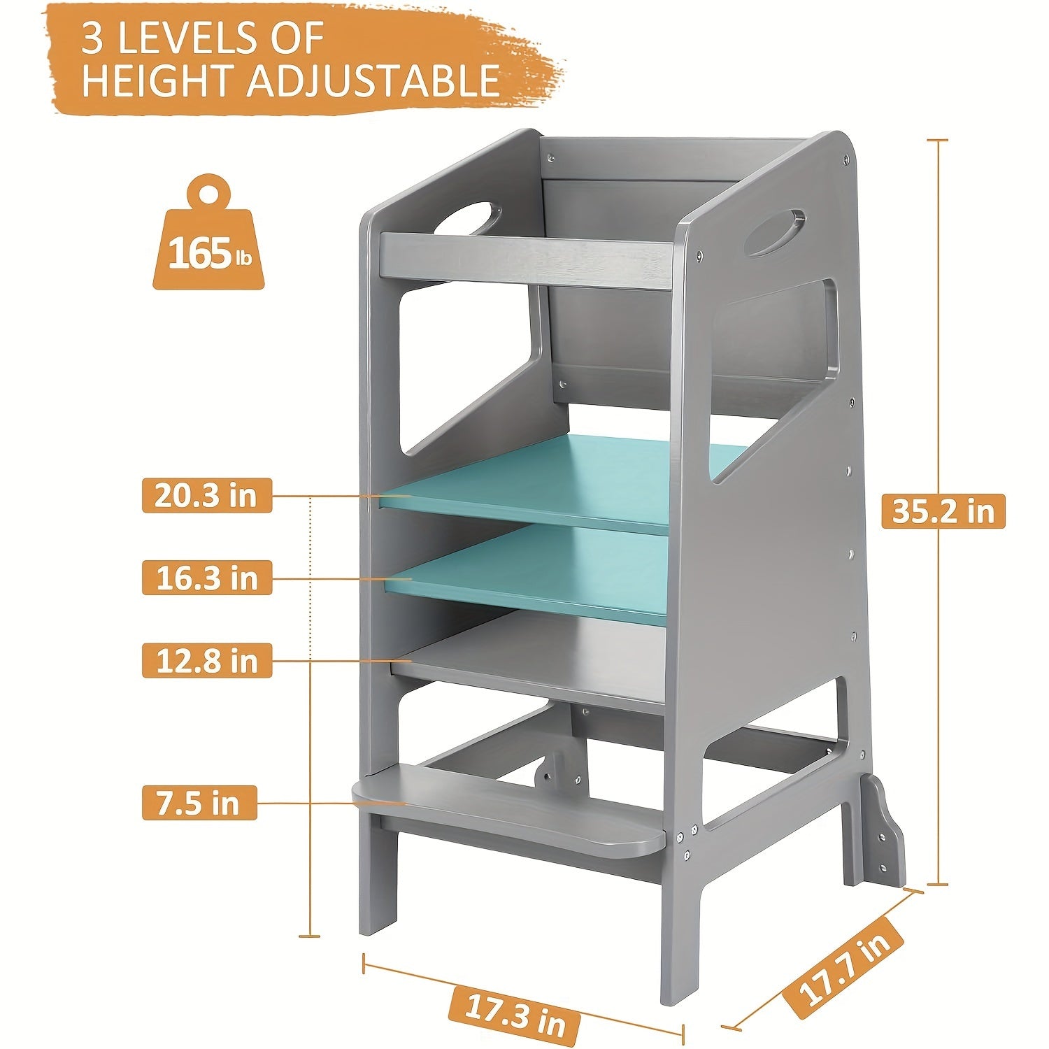 Kids Learning Tower with Chalkboard