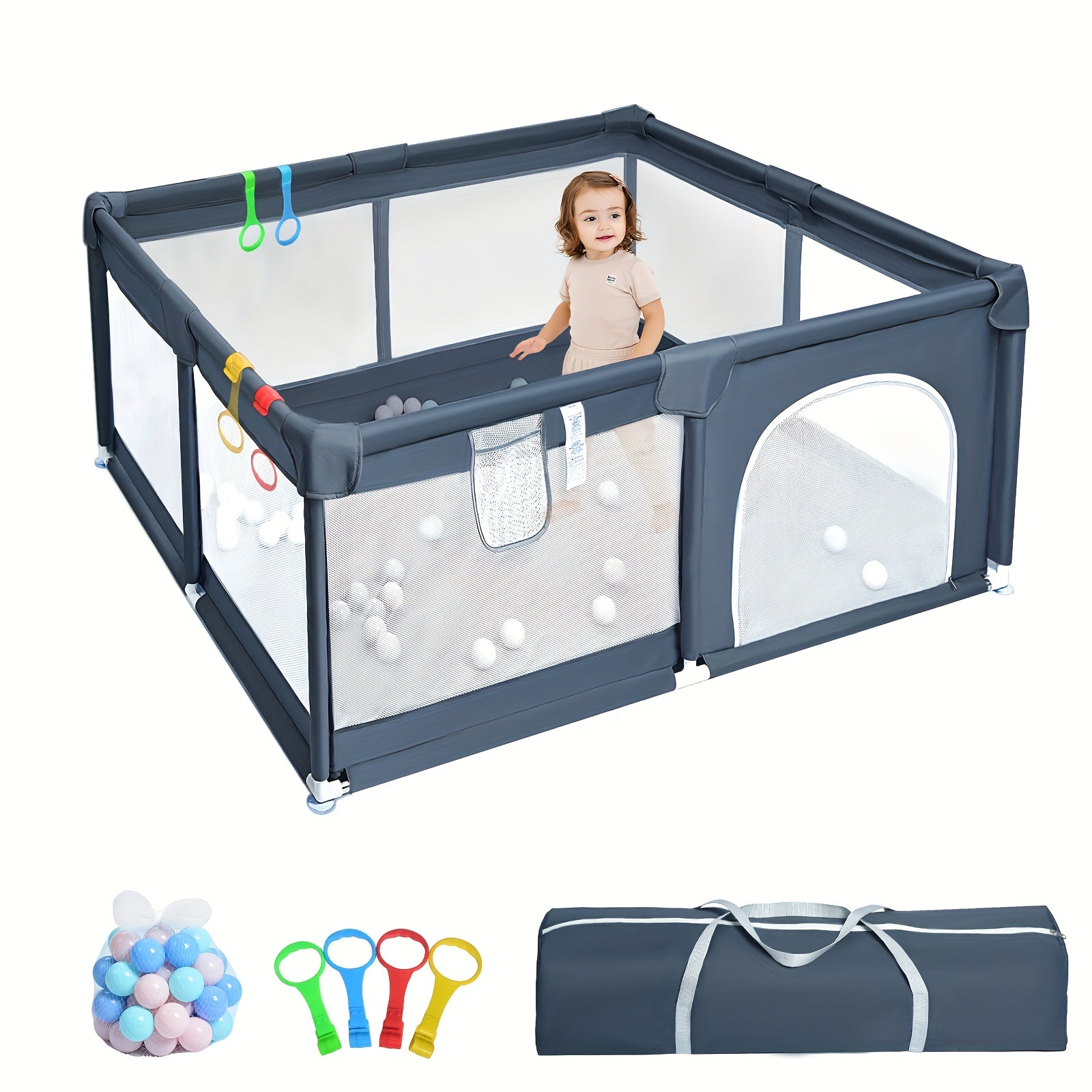 Large Baby Playpen with Gate