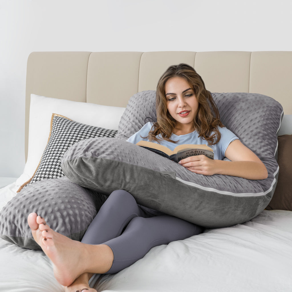 QUEENROSE Pregnancy Pillow - Full Body Support